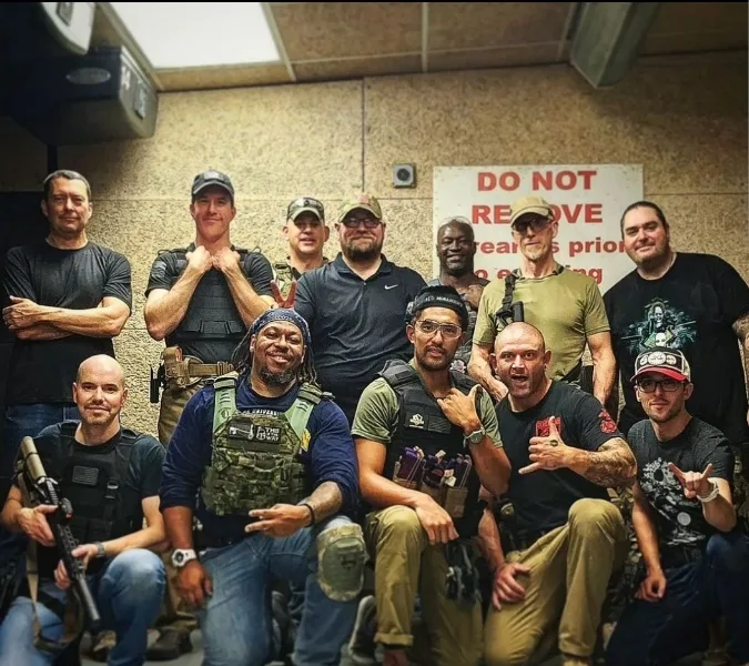 McConnell Trapp with fellow students and instructors after a tactical training course